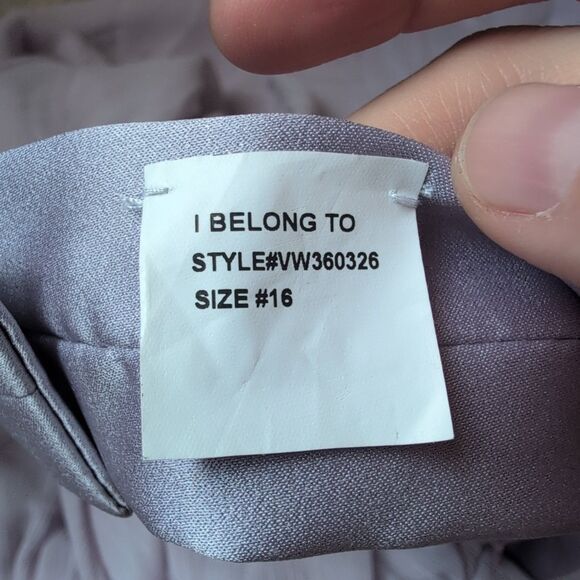 Vera Wang lilac Lavender Purple long Maxi formal dress size 16 Bridalmaid - Picture 7 of 8